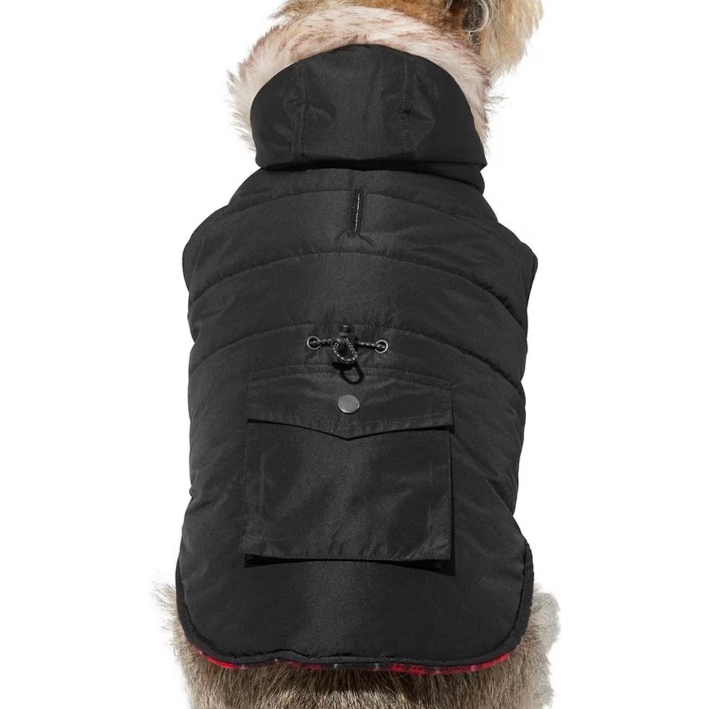 Frisco Black Dog Jacket with Fur NWT